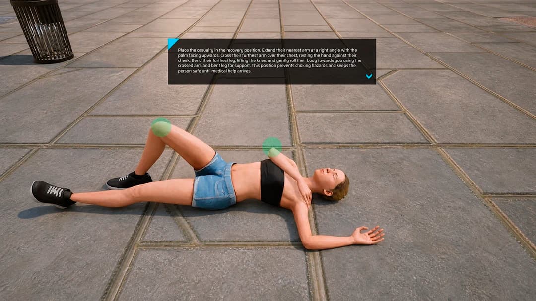 first aid simulator unconscious girl